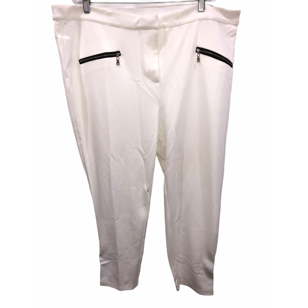 SA by Seth Aaron Women's Regular Slim Leg Pants with Zipper Detail Size 12